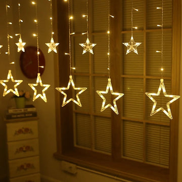 3.5M Moon & Star Glow Curtain Lights
