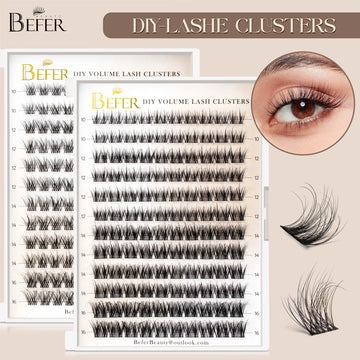 3D Natural Fluffy Lash Clusters – 10-16mm