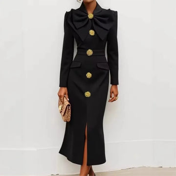 Falling Leaves Butterfly Elegant Dress