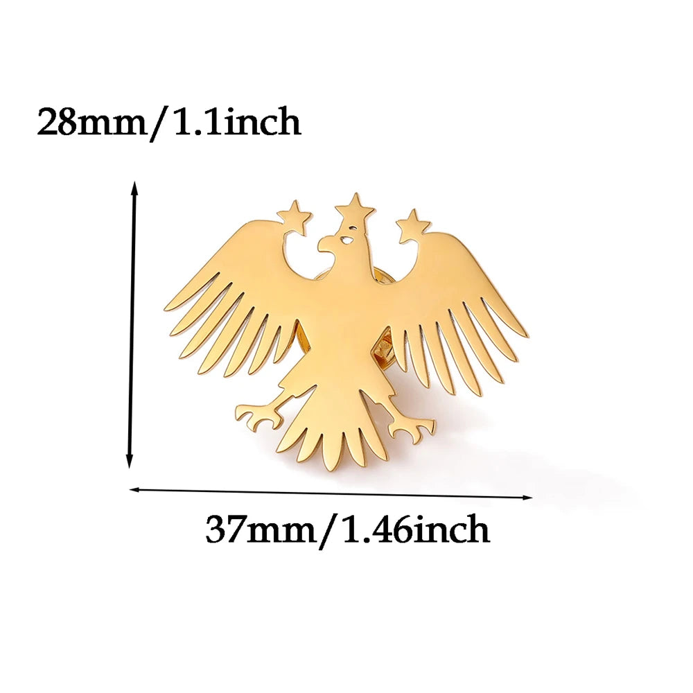 Syrian Eagle Stainless Steel Pin