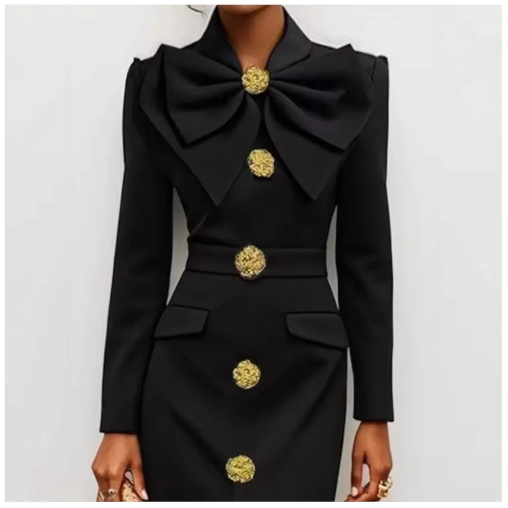 Falling Leaves Butterfly Elegant Dress