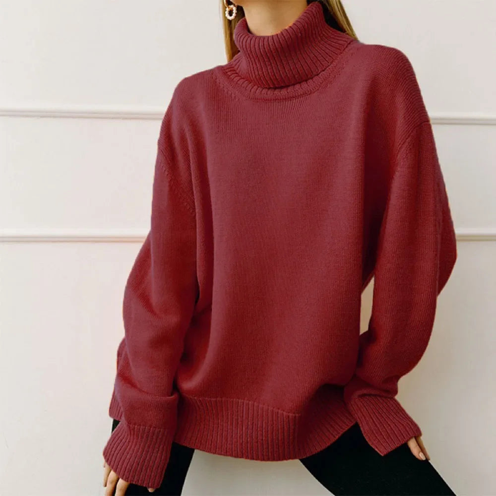 Cozy Chic Turtleneck Sweater for Women