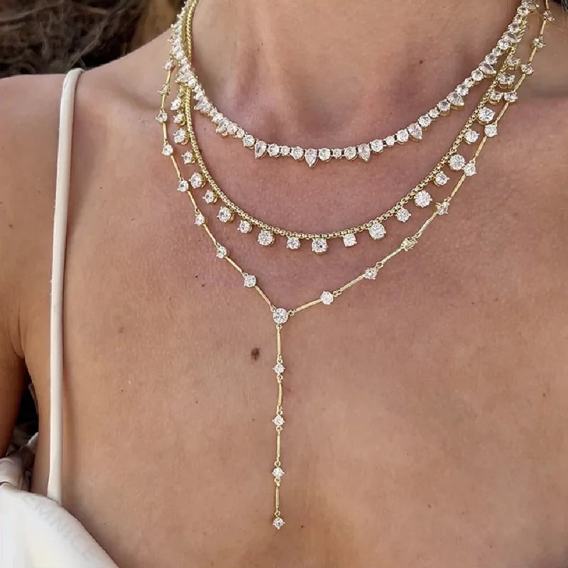 Radiant Edge Lariat Necklace