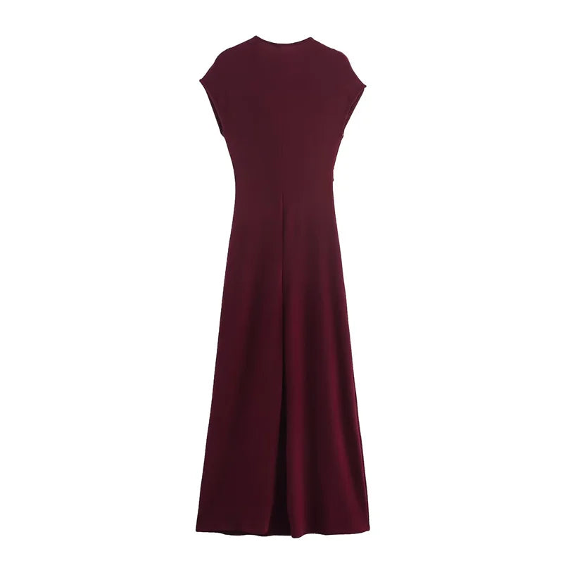 Aurelia Gold-Embellished Pleated Maxi Dress