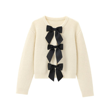 Women’s Bow-Detail Knit Cardigan